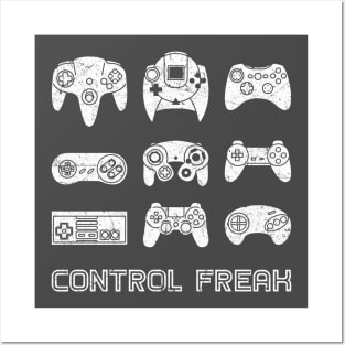 Control Freak Video Gamer Gift Shirt Retro Gaming Posters and Art